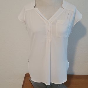 Last Chance ~ NY & Co. White high low blouse